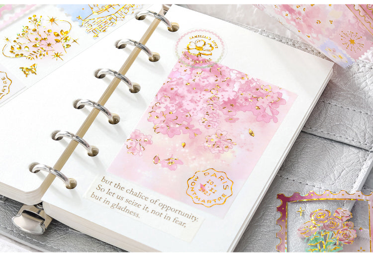 Cardlover - Tracing Gilded Shadows PET Gold Foil Stickers Roll