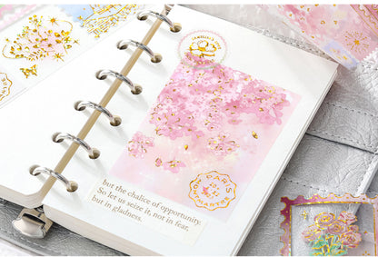 Cardlover - Tracing Gilded Shadows PET Gold Foil Stickers Roll