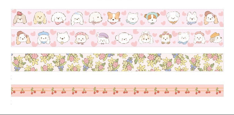 Cardlover - Flower Sweetheart Washi Tape Sets (3 Rolls Per Pack)