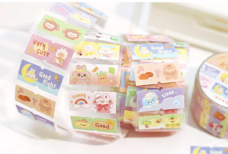 Cardlover - Tag Diary PET Glitter Stickers Roll