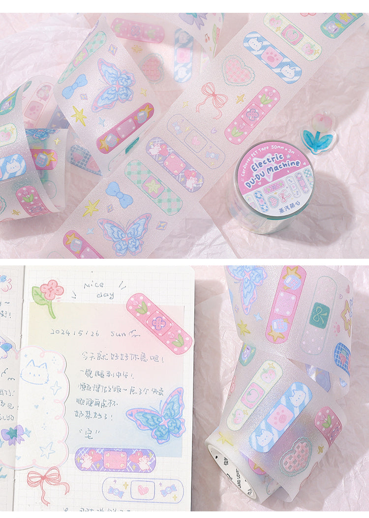 Cardlover - Electric Du-Du Machine PET Glitter Stickers Roll (Die-cut)