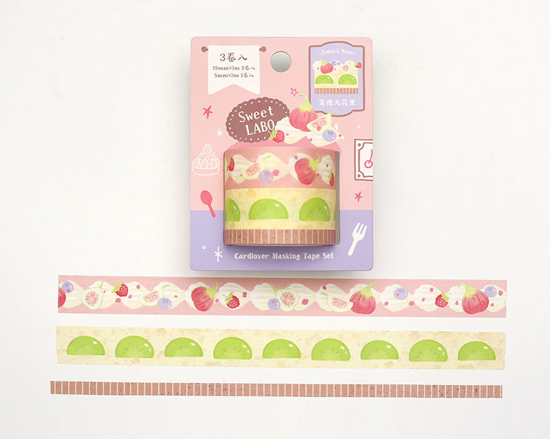 Cardlover - Sweet Labo Washi Tape Sets (3 Rolls Per Pack)