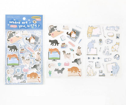 Cardlover - "Where Are You Kitty?" Stickers