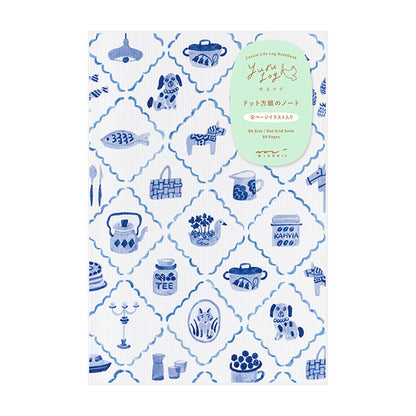 Midori Yuru Log Notebook 5mm Dot Grid B6