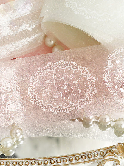 Cardlover - Waltz of Lace PET Glitter Stickers Roll (Die-cut)