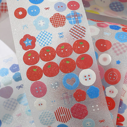 Cardlover - Little Buttons PET Glitter Stickers Roll