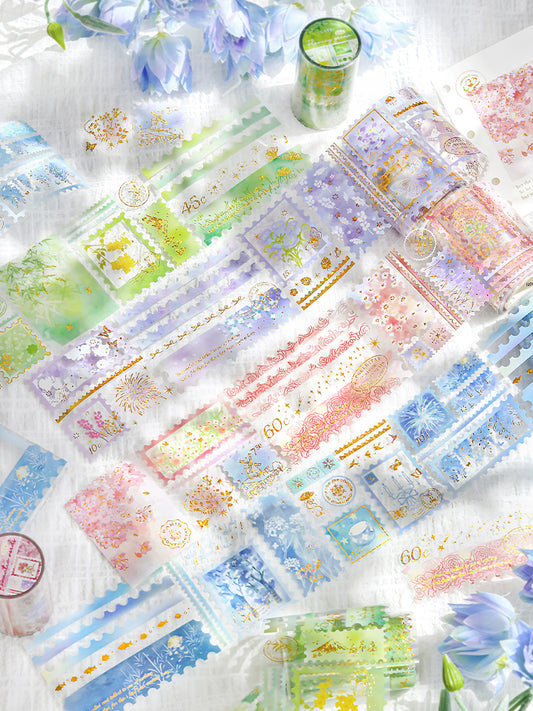 Cardlover - Tracing Gilded Shadows PET Gold Foil Stickers Roll