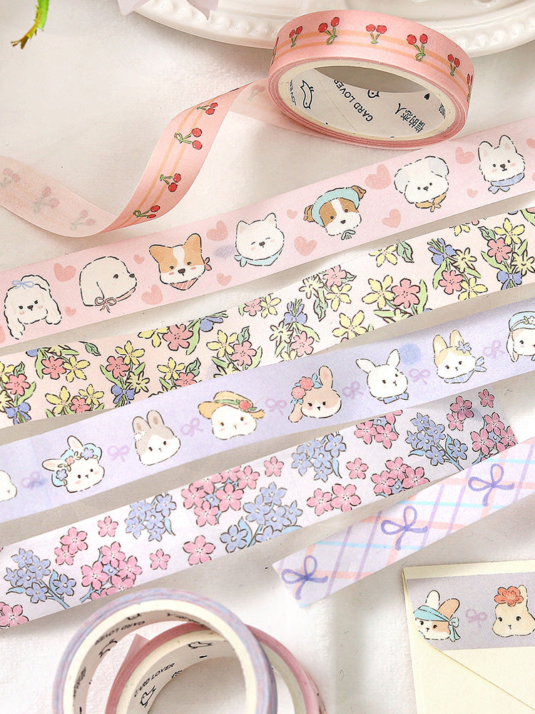 Cardlover - Flower Sweetheart Washi Tape Sets (3 Rolls Per Pack)