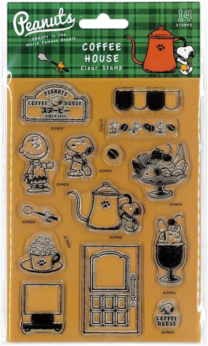 Kodomo No Kao Clear Stamps - Snoopy Coffee House