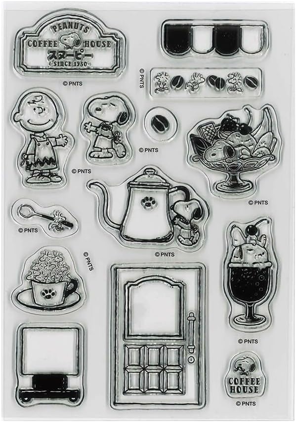 Kodomo No Kao Clear Stamps - Snoopy Coffee House