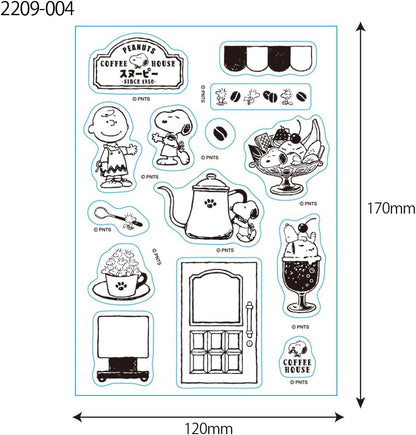 Kodomo No Kao Clear Stamps - Snoopy Coffee House