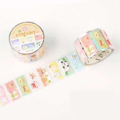 Cardlover - Tag Diary PET Glitter Stickers Roll