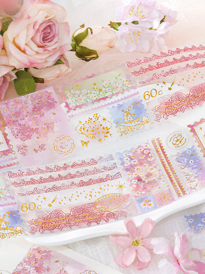 Cardlover - Tracing Gilded Shadows PET Gold Foil Stickers Roll