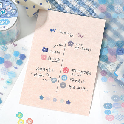 Cardlover - Little Buttons PET Glitter Stickers Roll