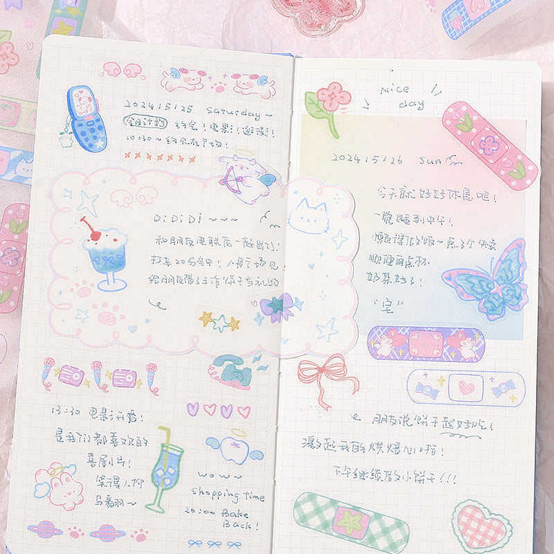 Cardlover - Electric Du-Du Machine PET Glitter Stickers Roll (Die-cut)