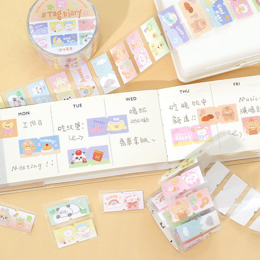 Cardlover - Tag Diary PET Glitter Stickers Roll