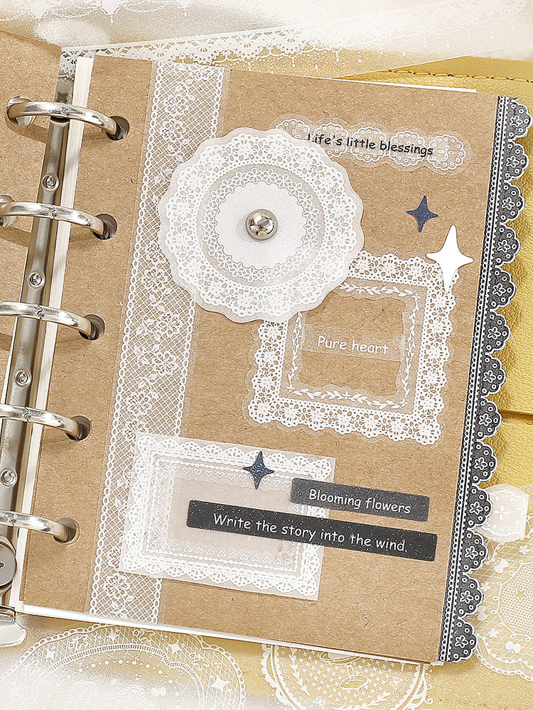 Cardlover - Waltz of Lace PET Glitter Stickers Roll (Die-cut)