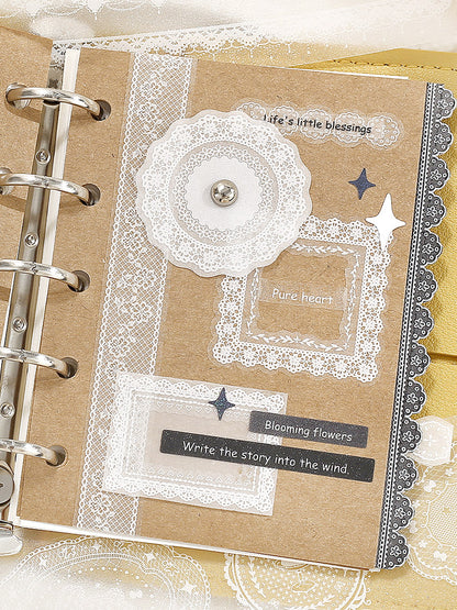 Cardlover - Waltz of Lace PET Glitter Stickers Roll (Die-cut)