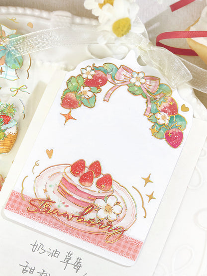 Cardlover - Strawberry Story Gold Foil PET Stickers