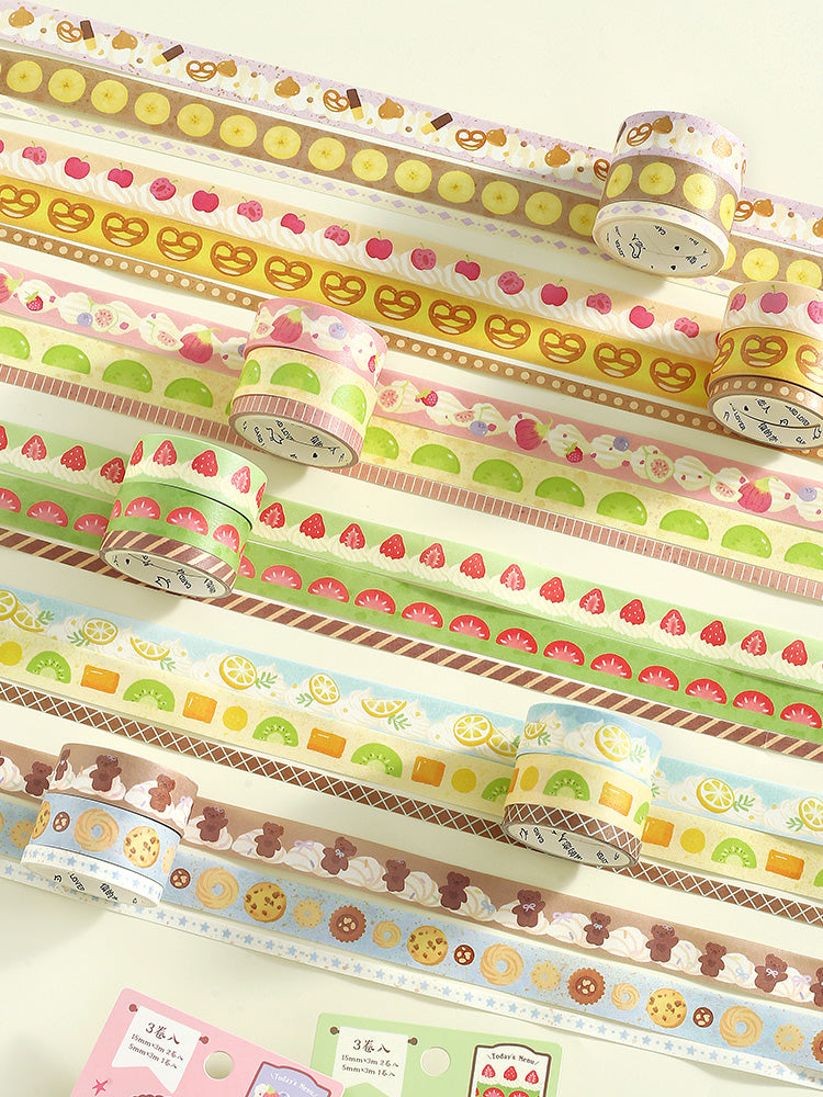 Cardlover - Sweet Labo Washi Tape Sets (3 Rolls Per Pack)