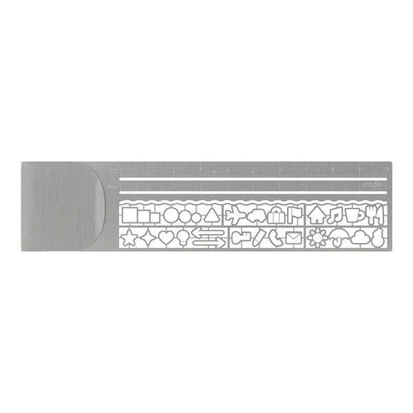 Midori Clip Ruler With Stencil
