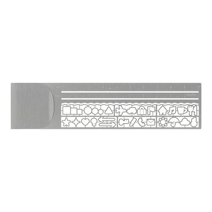 Midori Clip Ruler With Stencil