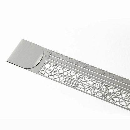 Midori Clip Ruler With Stencil
