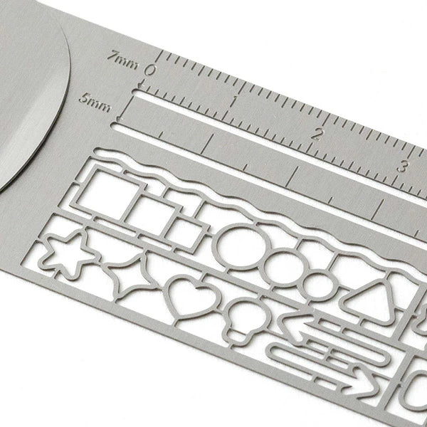 Midori Clip Ruler With Stencil