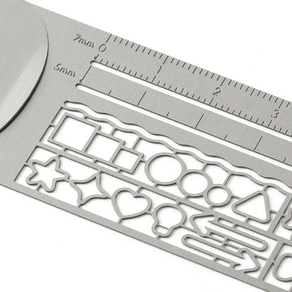 Midori Clip Ruler With Stencil