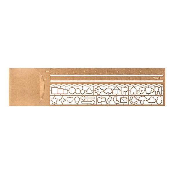 Midori Clip Ruler With Stencil