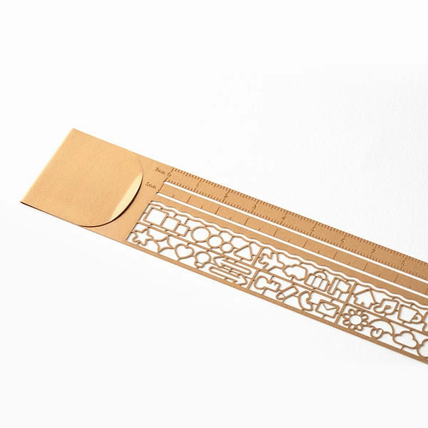Midori Clip Ruler With Stencil