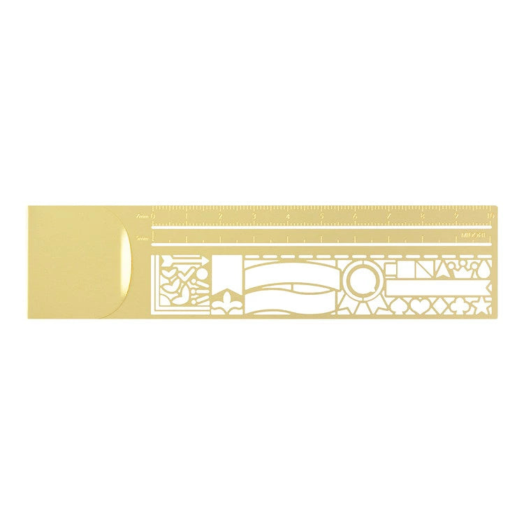 Midori Clip Ruler With Stencil