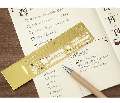Midori Clip Ruler With Stencil
