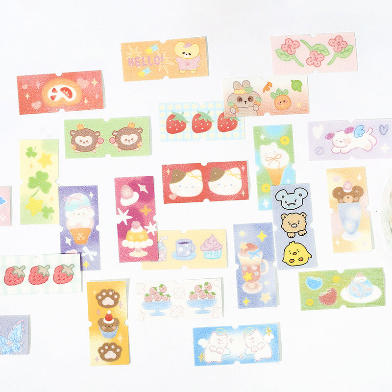 Cardlover - Tag Diary PET Glitter Stickers Roll