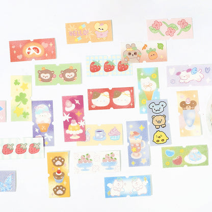 Cardlover - Tag Diary PET Glitter Stickers Roll