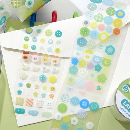 Cardlover - Little Buttons PET Glitter Stickers Roll