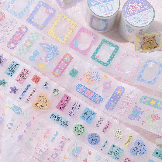 Cardlover - Electric Du-Du Machine PET Glitter Stickers Roll (Die-cut)