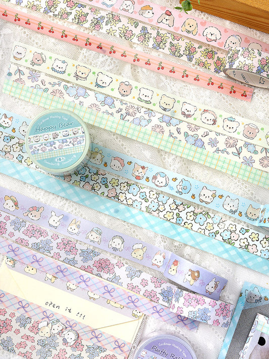 Cardlover - Flower Sweetheart Washi Tape Sets (3 Rolls Per Pack)