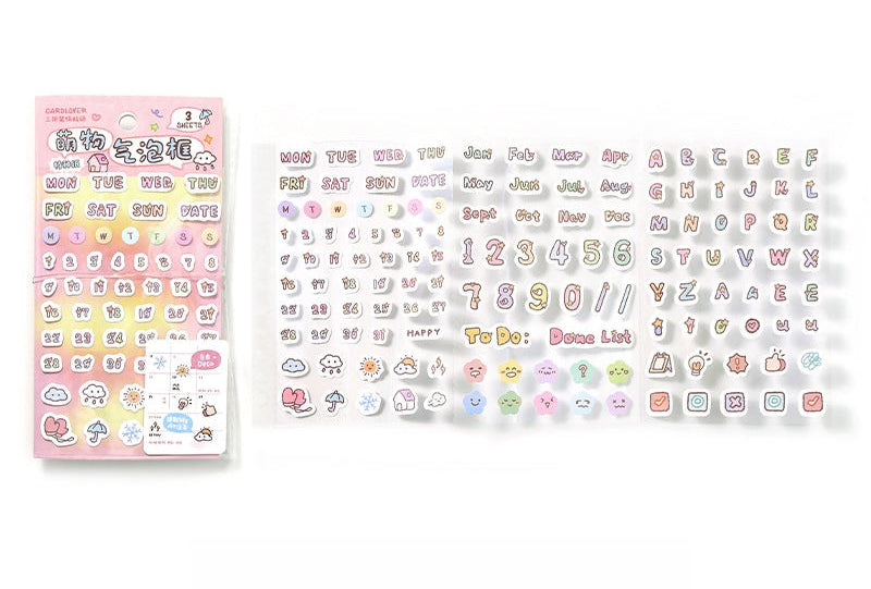 Cardlover - Cute Bubble Box Stickers