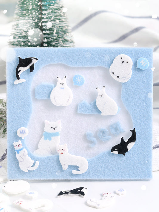 Cardlover - Polar Animals Felt Stickers