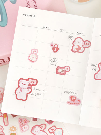 Cardlover - Bear's Polka Date Stickers