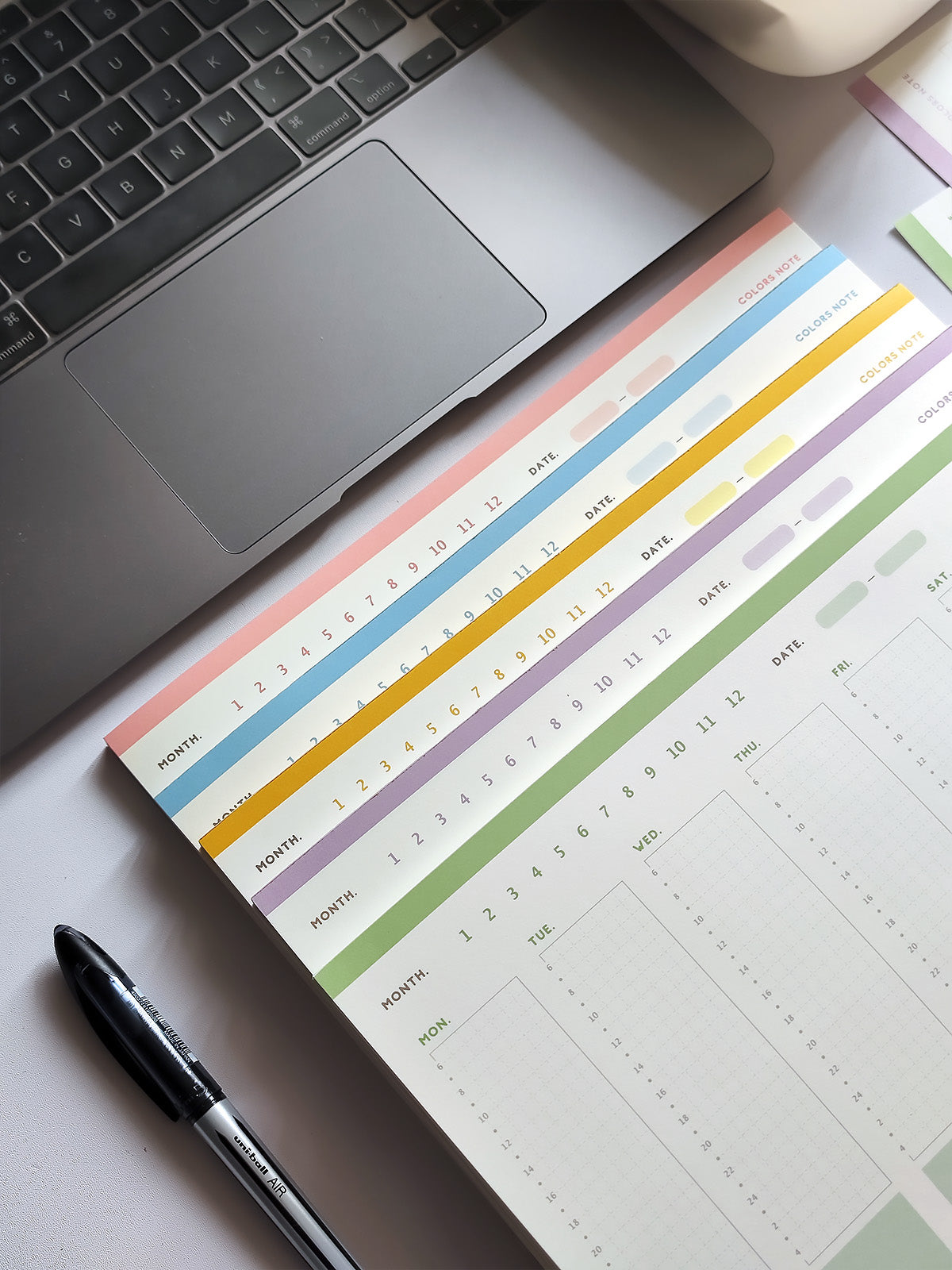 Colors Note Weekly Planners with Hourly Schedule – Noted Stationery