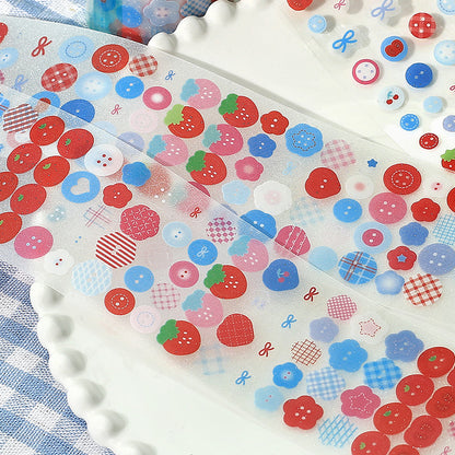 Cardlover - Little Buttons PET Glitter Stickers Roll
