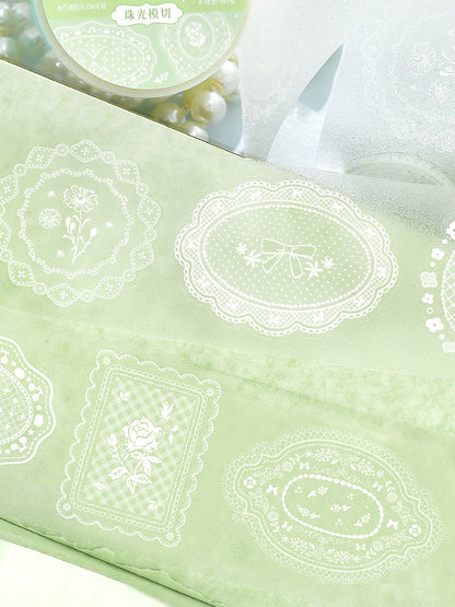 Cardlover - Waltz of Lace PET Glitter Stickers Roll (Die-cut)