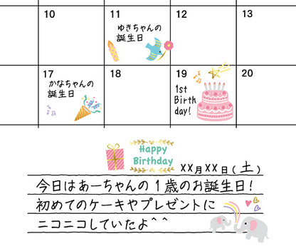 Midori Planner Stickers - Anniversary/Birthday