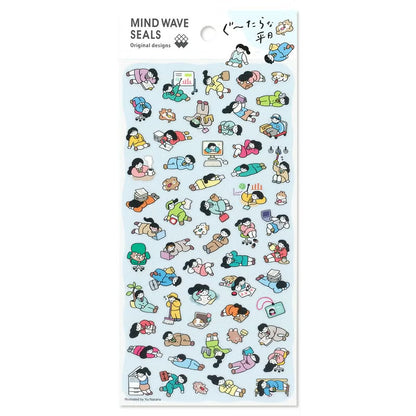 Mind Wave Seals Stickers - Lazy Workday
