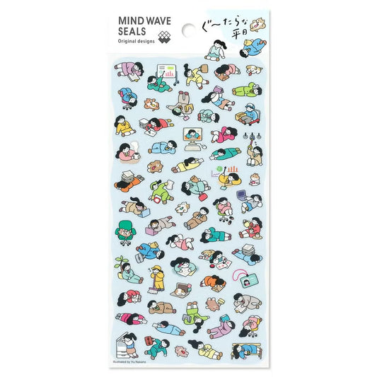 Mind Wave Seals Stickers - Lazy Workday