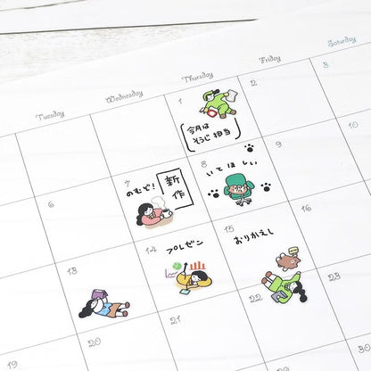 Mind Wave Seals Stickers - Lazy Workday