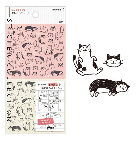 Midori Planner Stickers - Talking Cat
