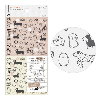 Midori Planner Stickers - Talking Dog